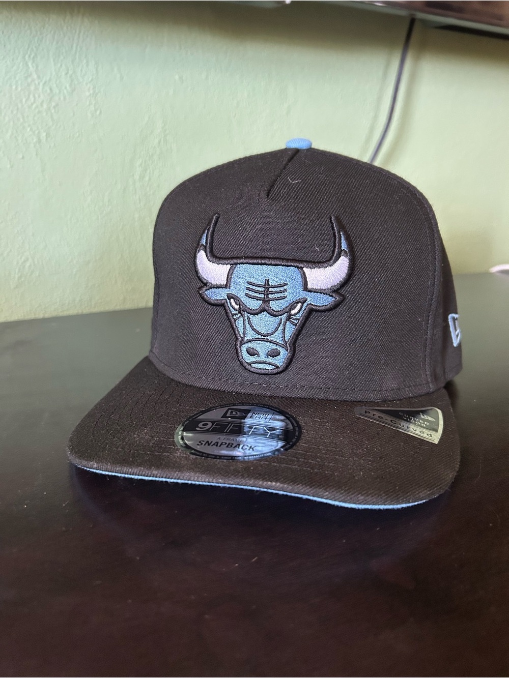 New Era Chicago Bulls Black Snapback with Light Blue Logo
